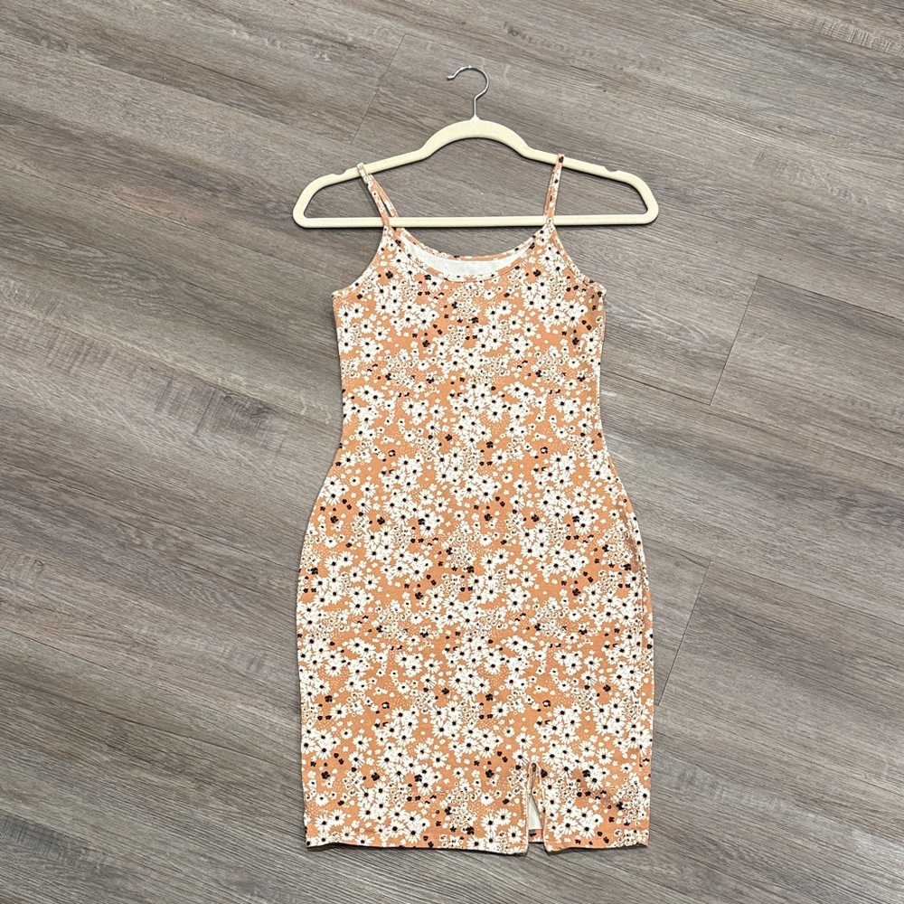 Wild Fable Floral Tan Mini Dress